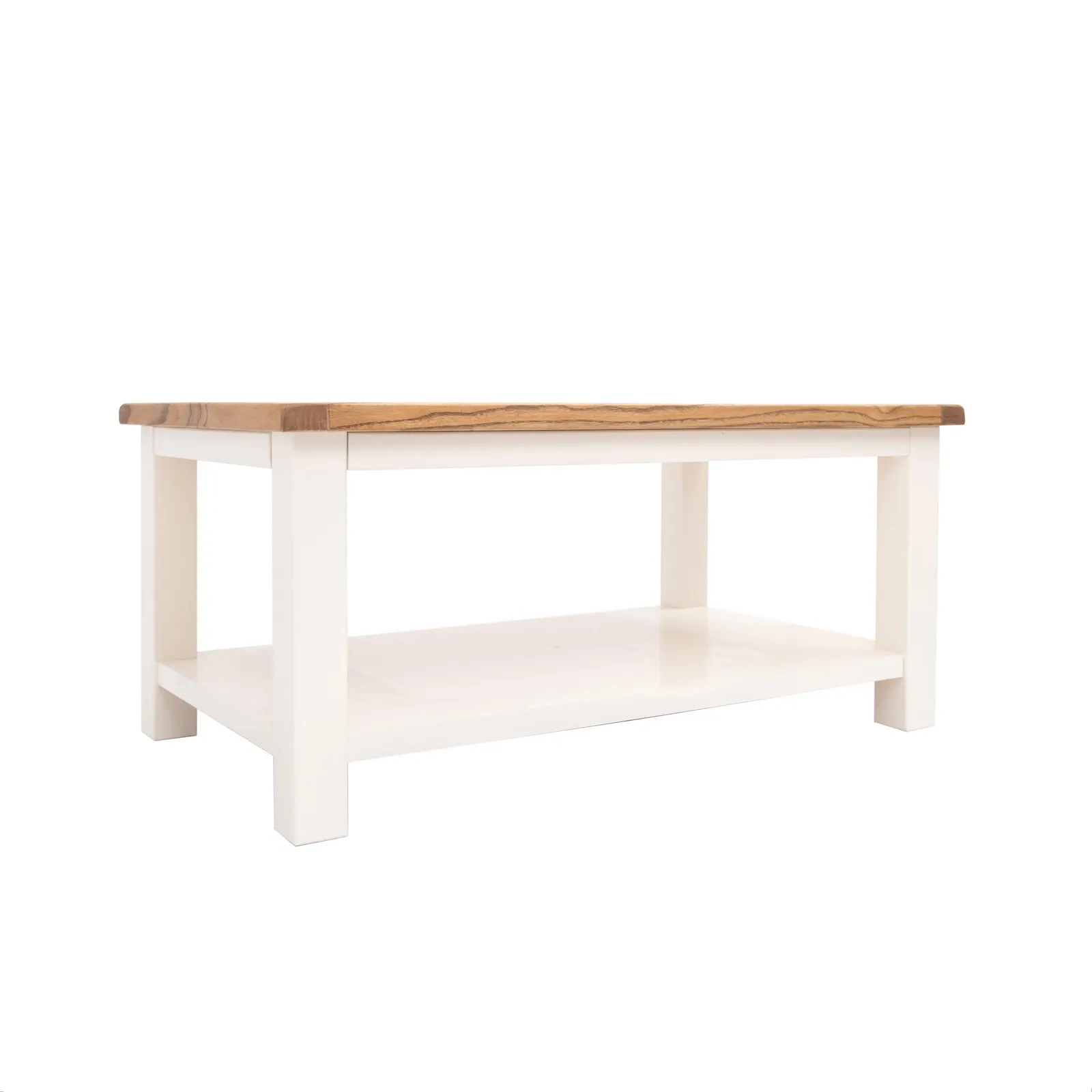 Cabinet Bits Coffee Table with Shelf - H45 W100 D60cm in Off-White 2