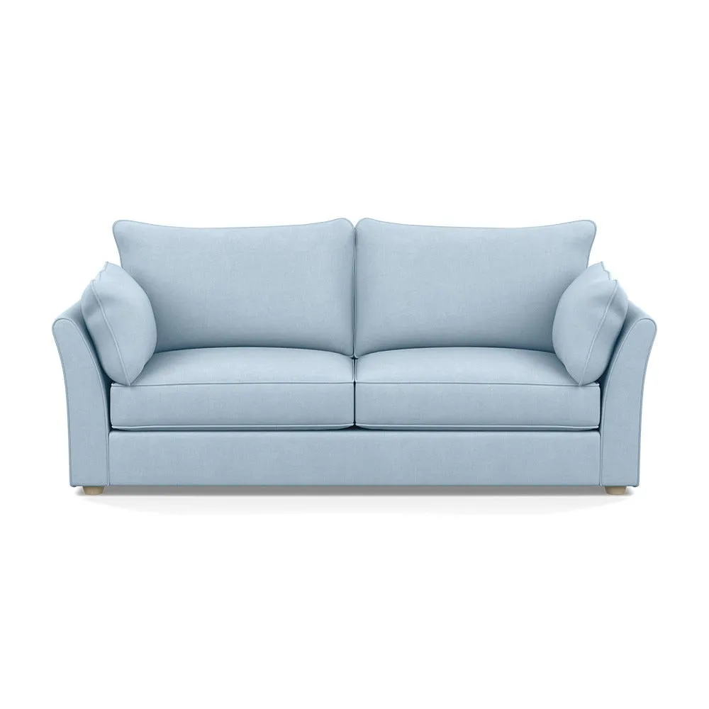 Heal's Tailor 4 Seater Sofa Capelo Linen-Cotton Sea Shanty Natural Beech Feet 1