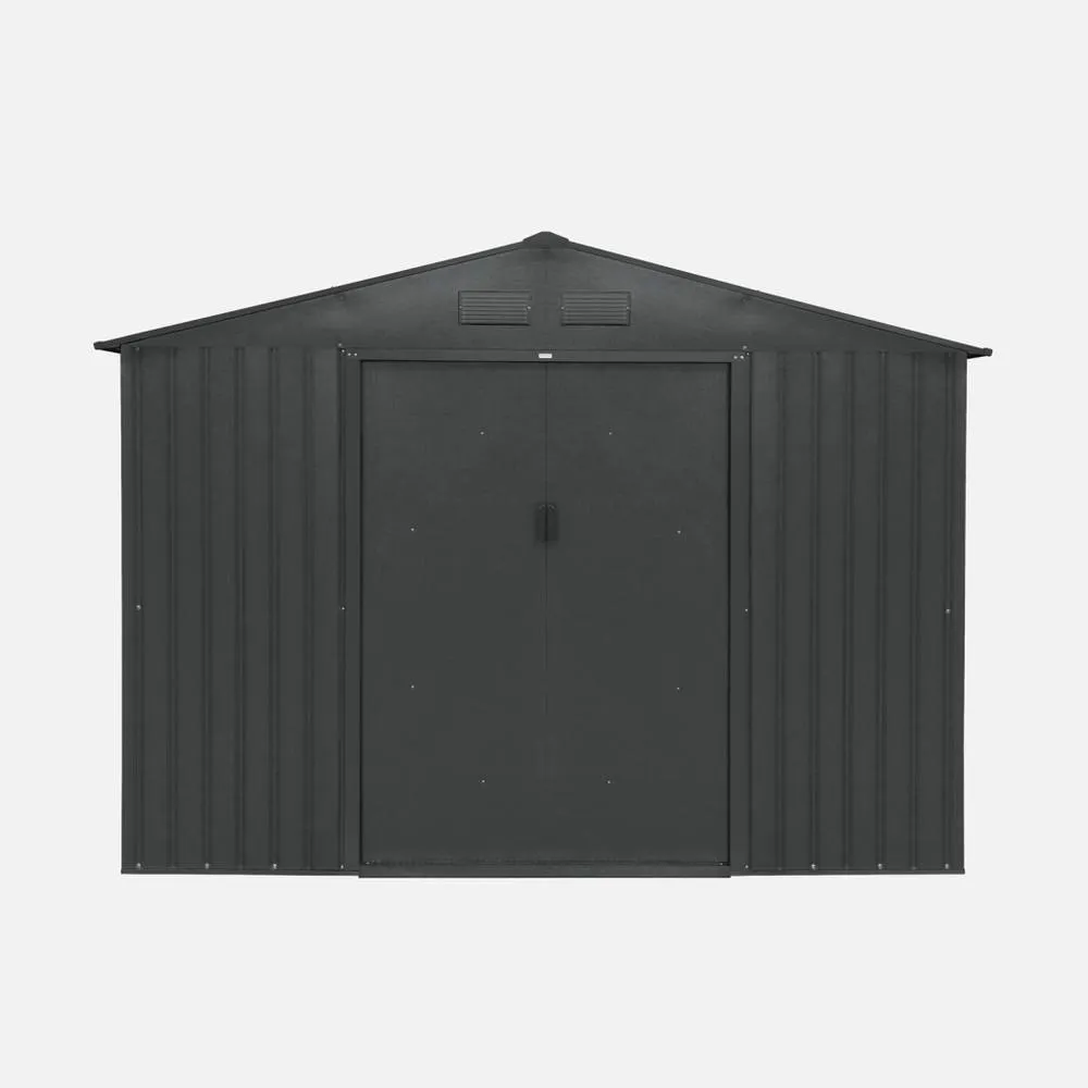 sweeek Metal Garden Shed 5.29m² With Anchoring Kit in Dark Grey 2