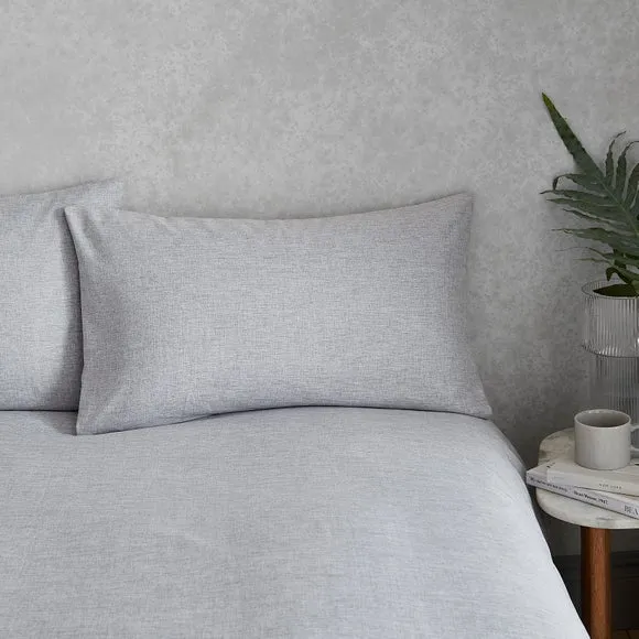 Chambray Microfibre Duvet Cover & Pillowcase Set 2