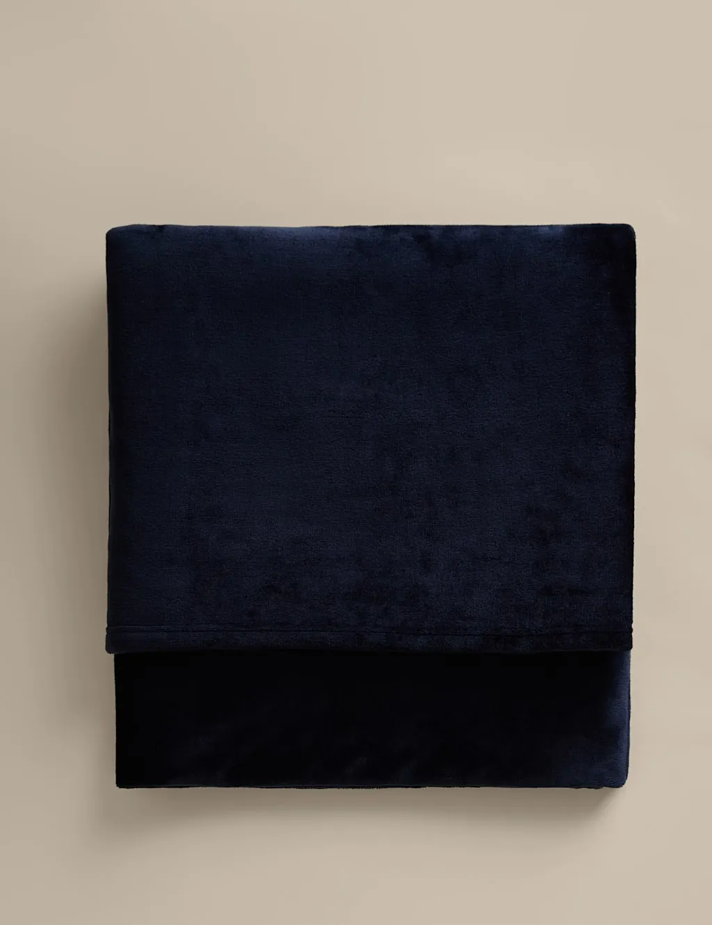 M&S Soft Fleece Throw Navy