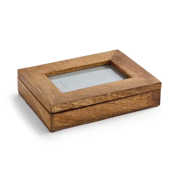 Wooden Trinket Box with Photo Frame Lid 3