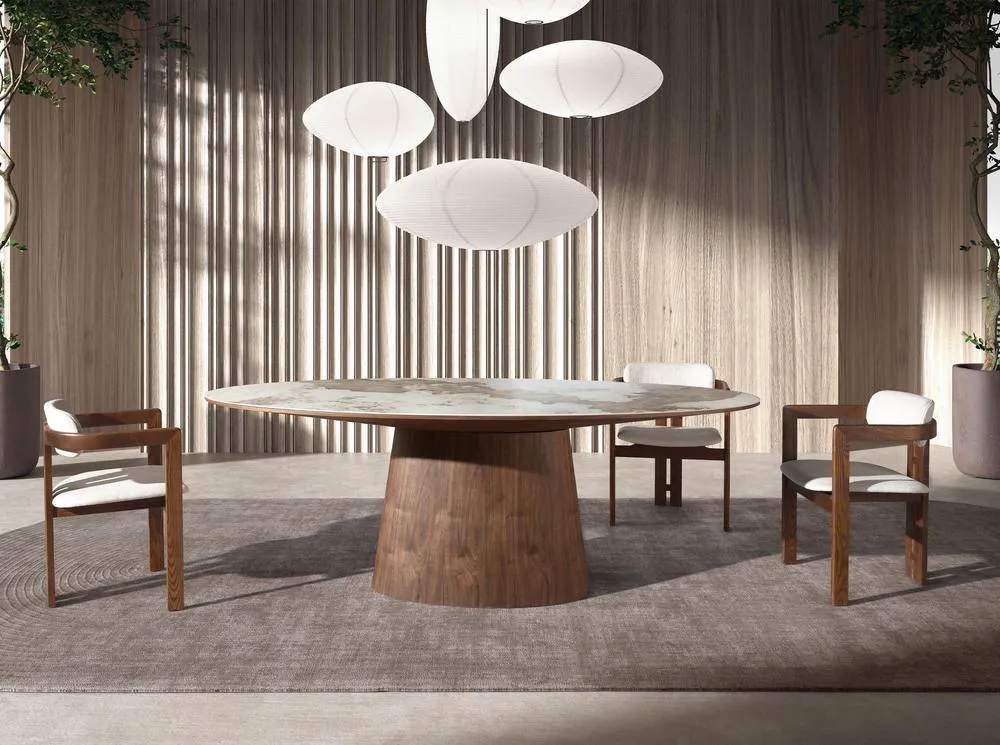 Angel Cerda Model Off-White Upholstered Dining Chair 6