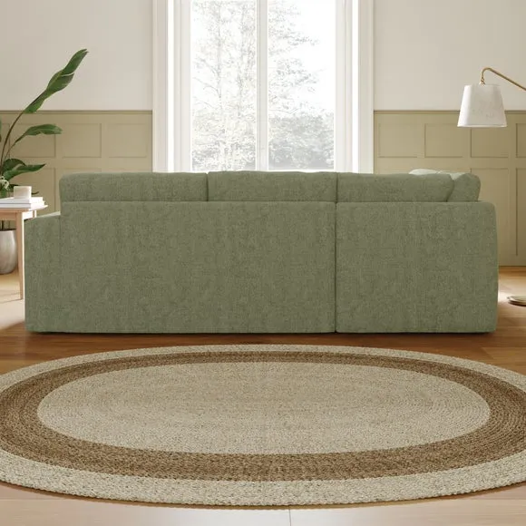Abel Vintage Soft Chenille Corner Sofa 2
