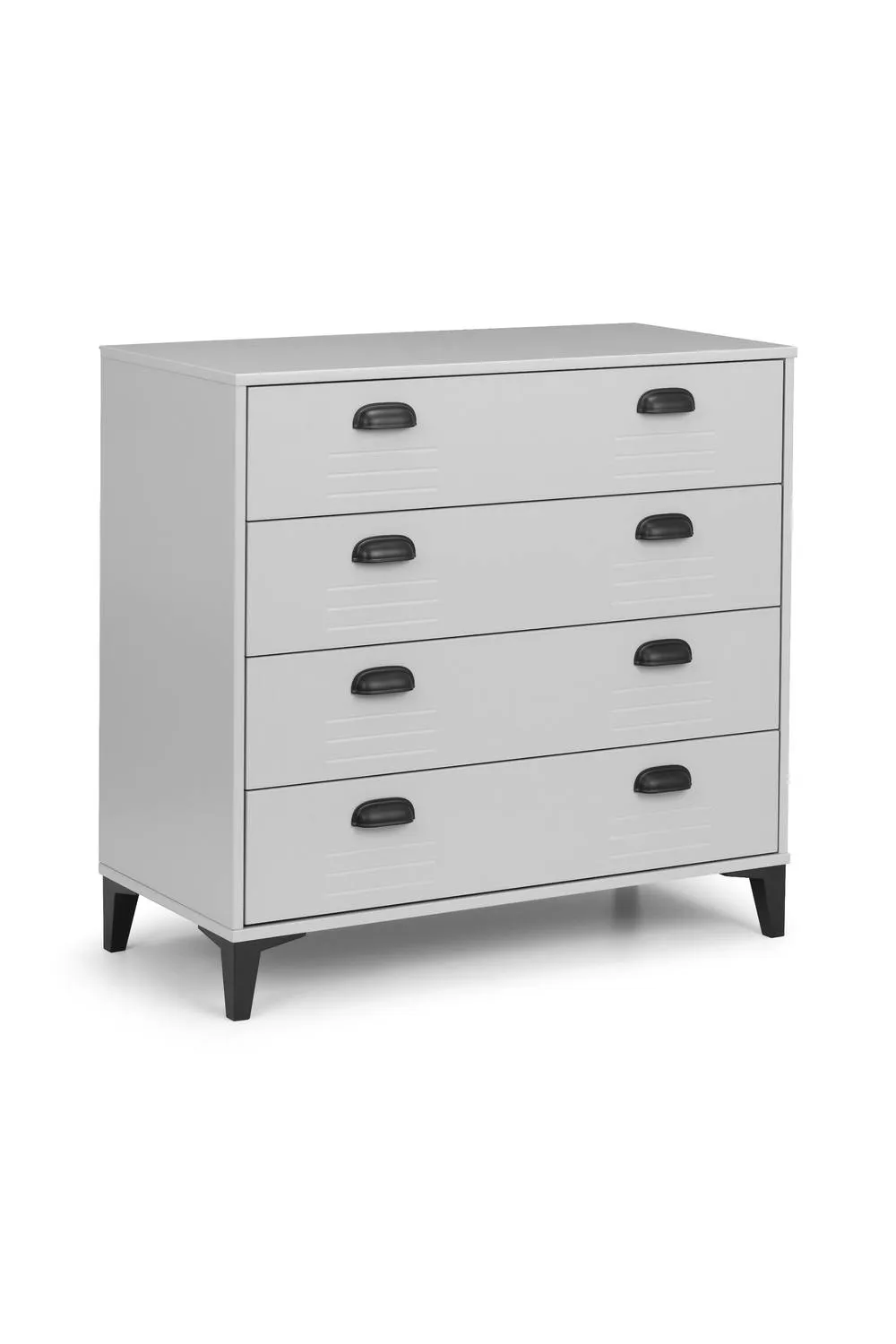 Julian Bowen Lakers Locker Style 4 Drawer Chest in Grey 3
