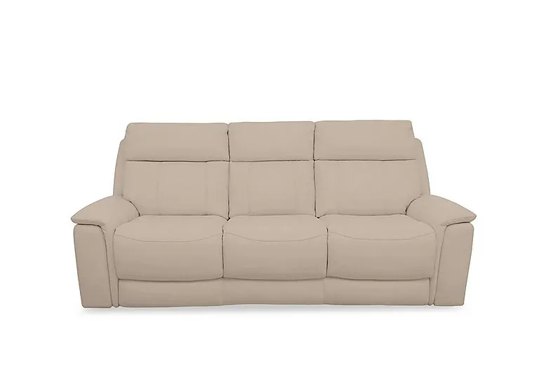 Chill Leather 3 Seater Sofa - BV Pebble