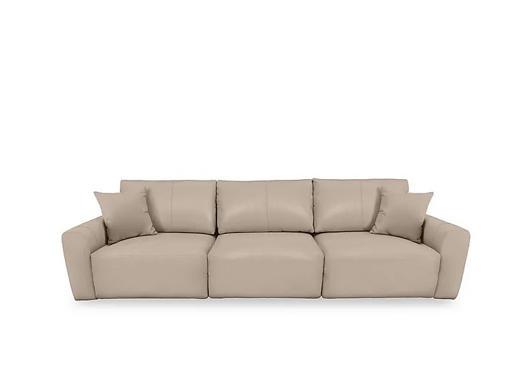 Gemini NC Leather 3 Seater Power Glider Sofa - NC Pebble