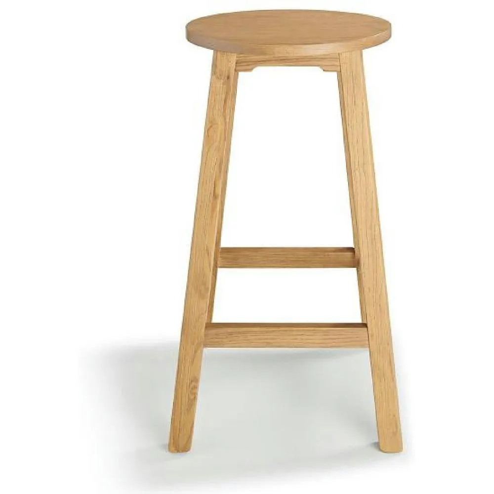 netfurniture Salop Wooden Kitchen Bar Stool Fixed Height Fully Assembled in Brown 2