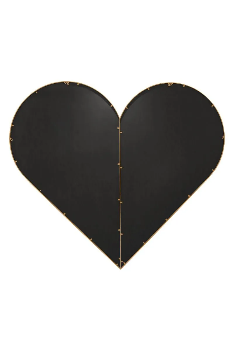 MirrorOutlet Gold Metal Framed Heart Shaped Wall Mirror (80CM X 80CM) 3