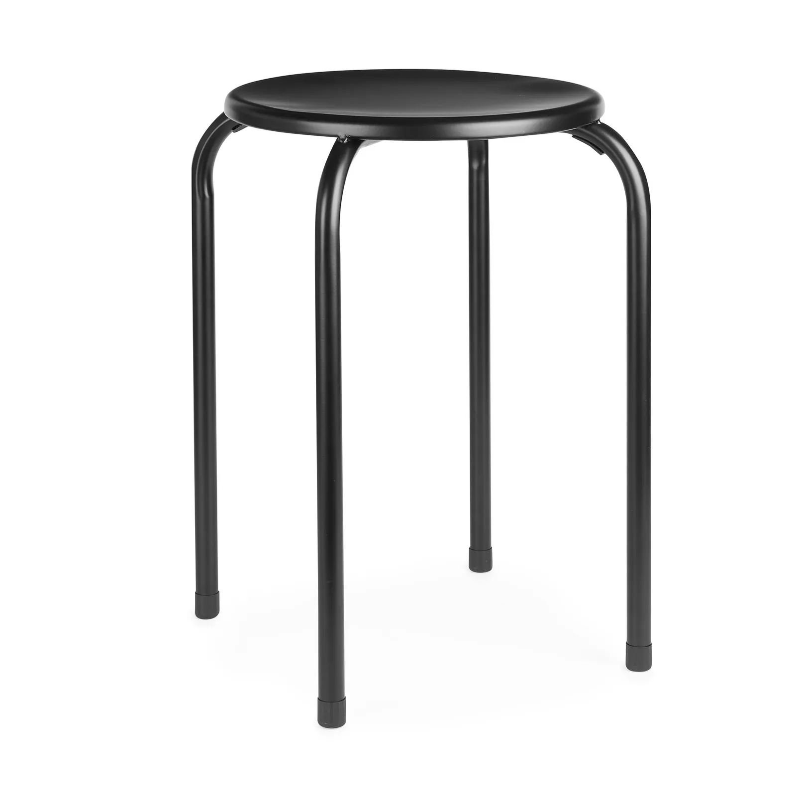 Adra Metal Stacking Stool Black