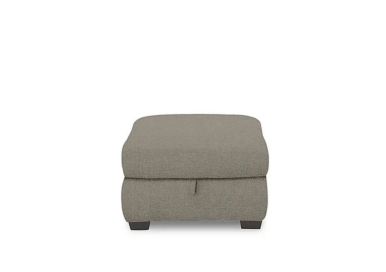 Nixon Fabric Storage Footstool - Sand