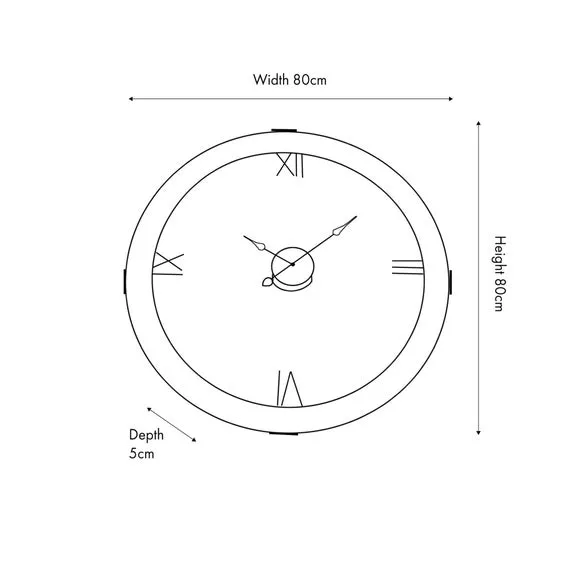 Vermont Light Walnut Wood Veneer Open Face Round Wall Clock 6