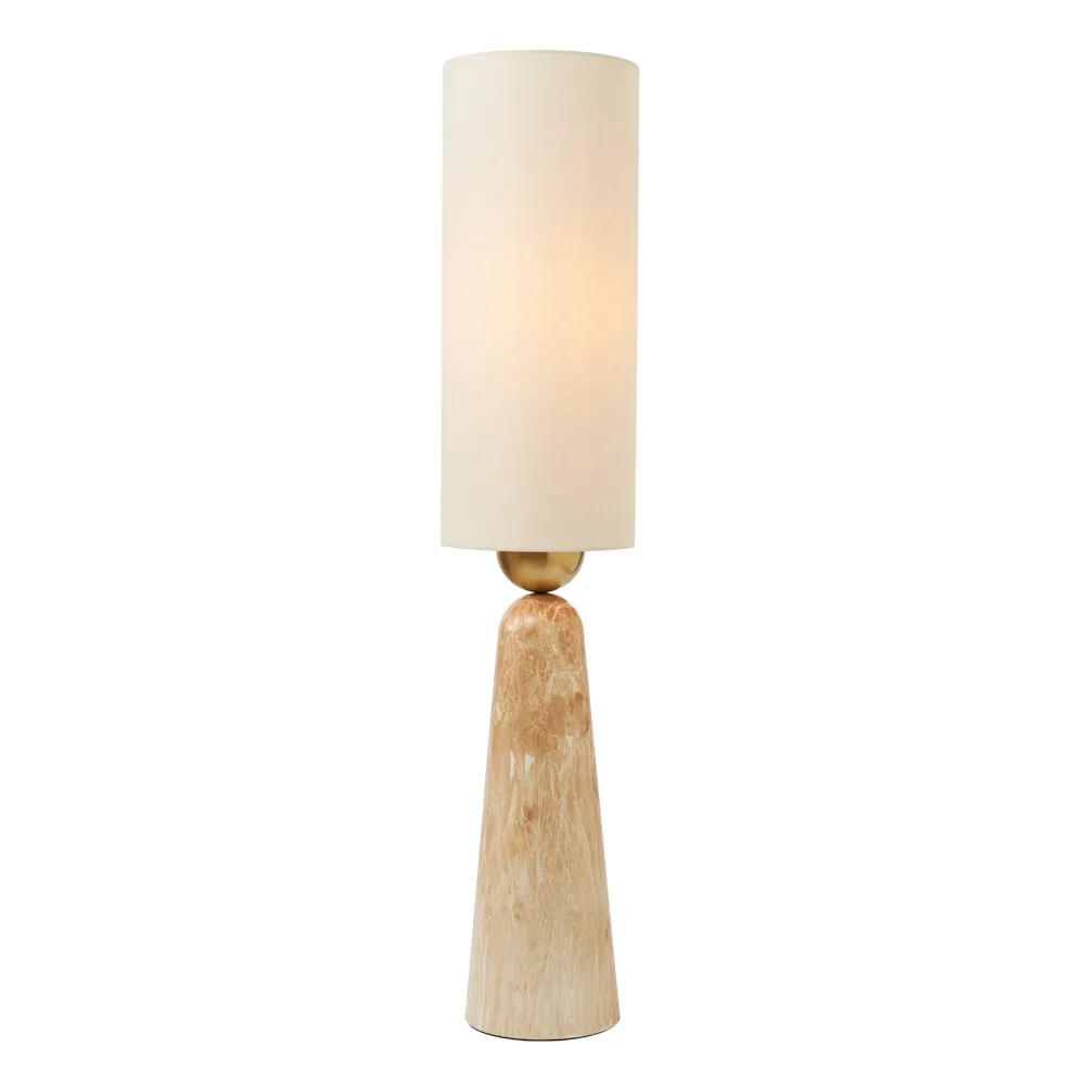 Corin Alabaster Base Floor Lamp, Ivory