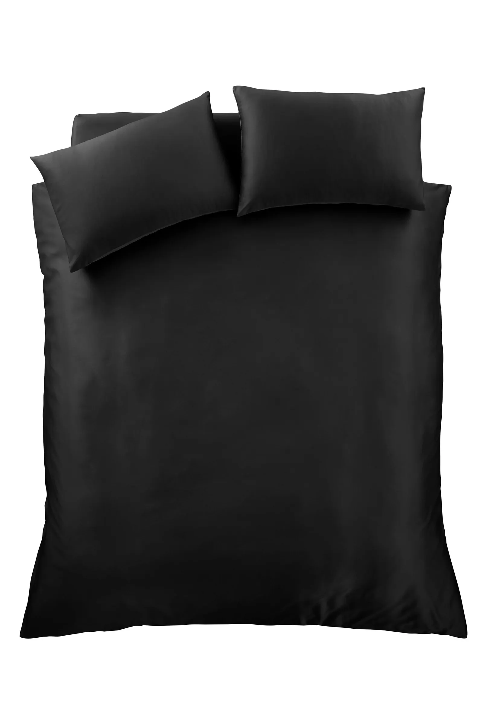 Catherine Lansfield Silky Soft Satin Duvet Set in Black 4