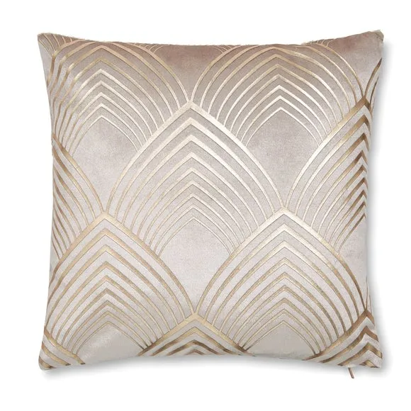 Geo Silver Foil Cushion