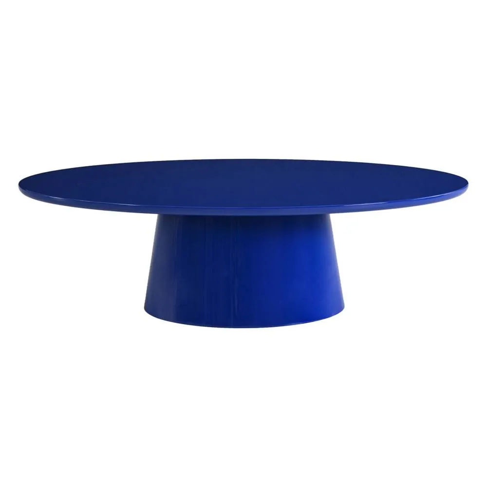 sweeek Oval coffee table with glossy finish in Blue 3