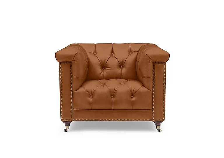 Wallace Leather Chesterfield Chair