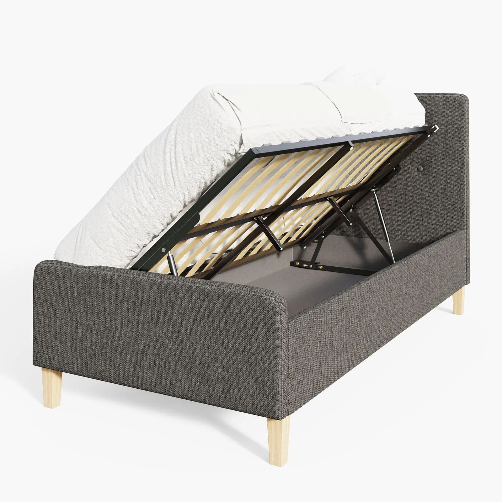 GFW Ashbourne Ottoman Storage Bed in Dark Grey 3