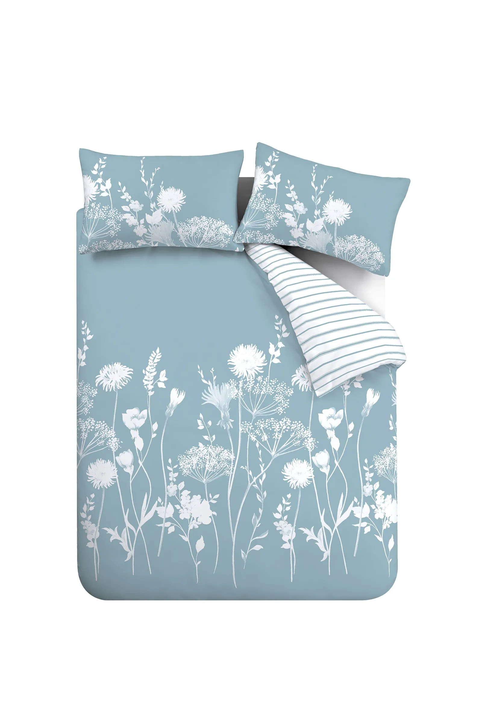 Catherine Lansfield Meadowsweet Floral Duvet Set in Blue 5