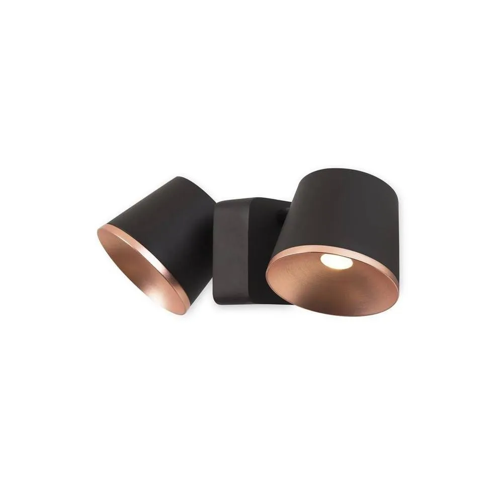 Netlighting Drone Integrated LED Dome Wall Ceiling Light Brown Copper