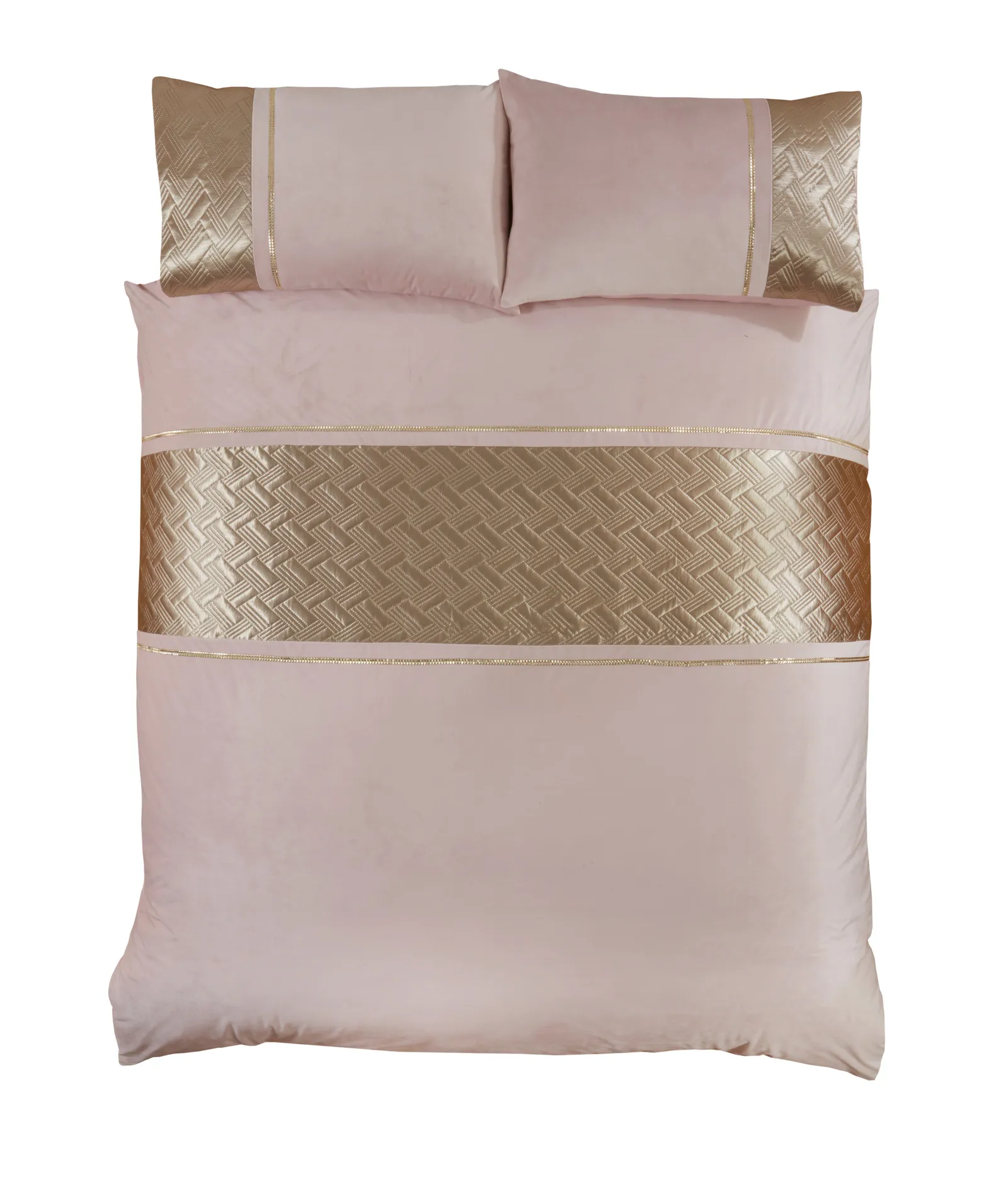 Rapport Home Capri Polycotton Duvet Cover Set With Pillowcase in Dusty Pink 3