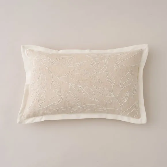 Leaf Linework Rectangle Cushion 3