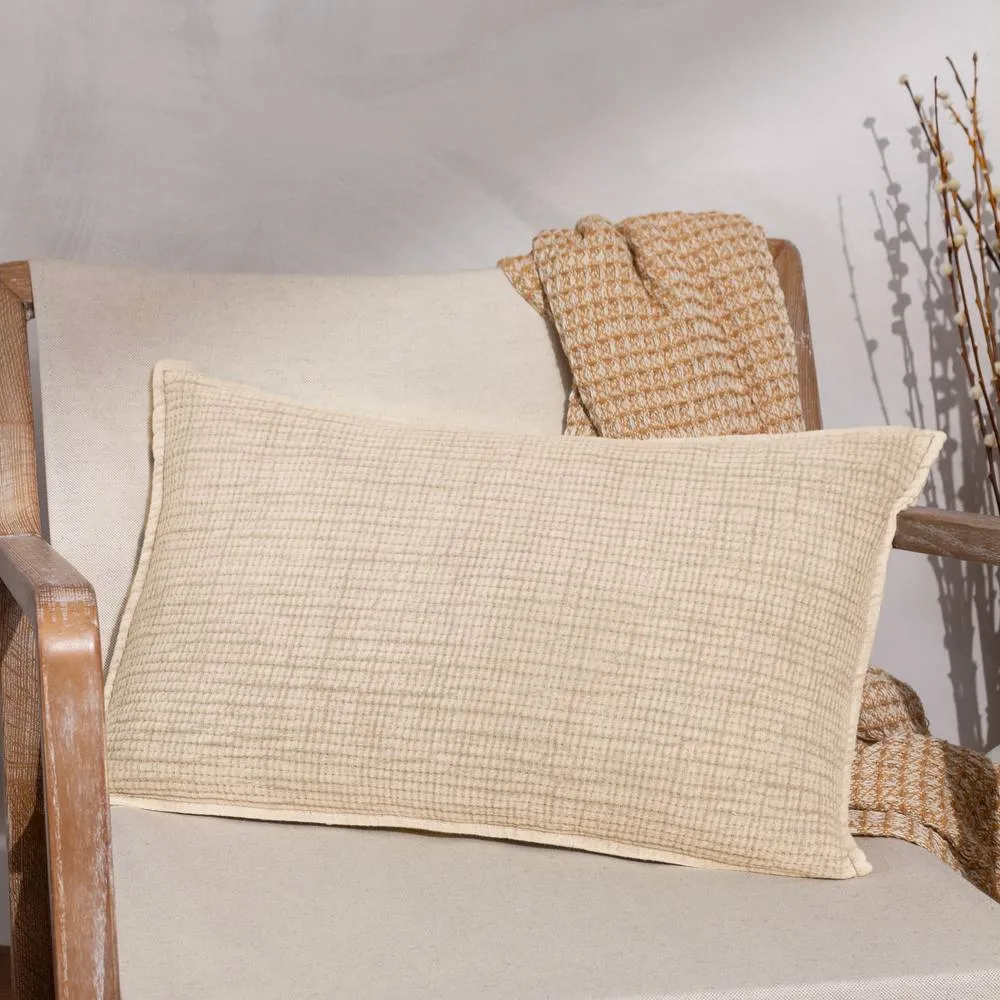 Yard Ribble 100% Cotton Acid Wash Cushion in Natural 1