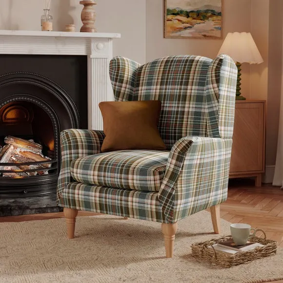Charnwood Check Occasional Armchair 1