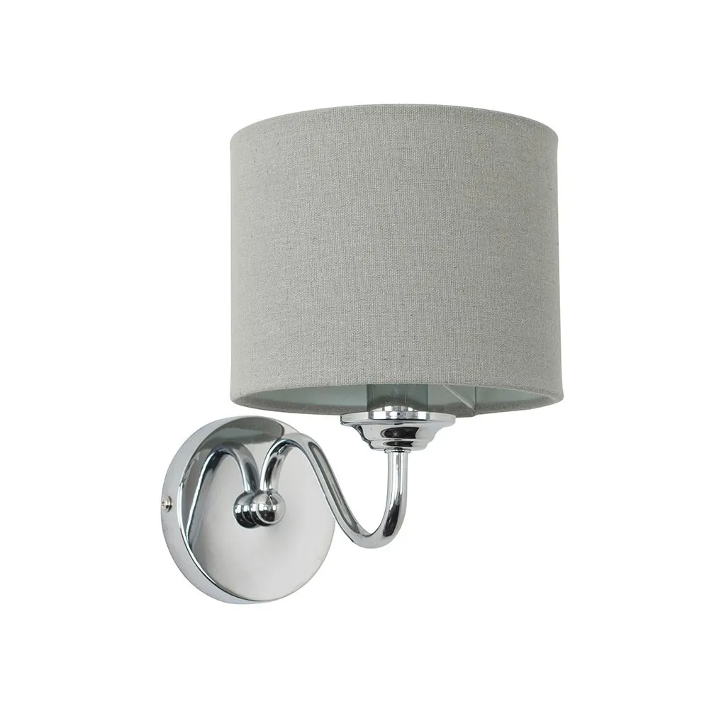ValueLights Rocha Single Silver Indoor Wall Light 2