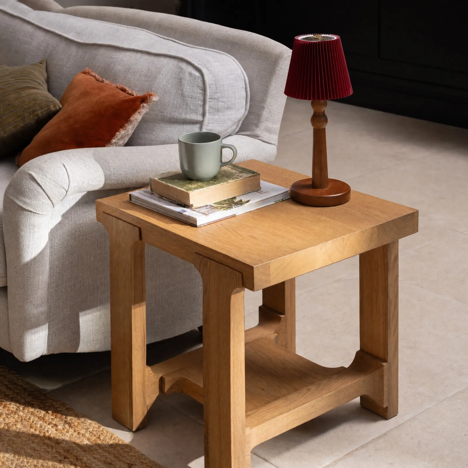 Wade Lamp Table, Neutral Wood | Barker & Stonehouse 2