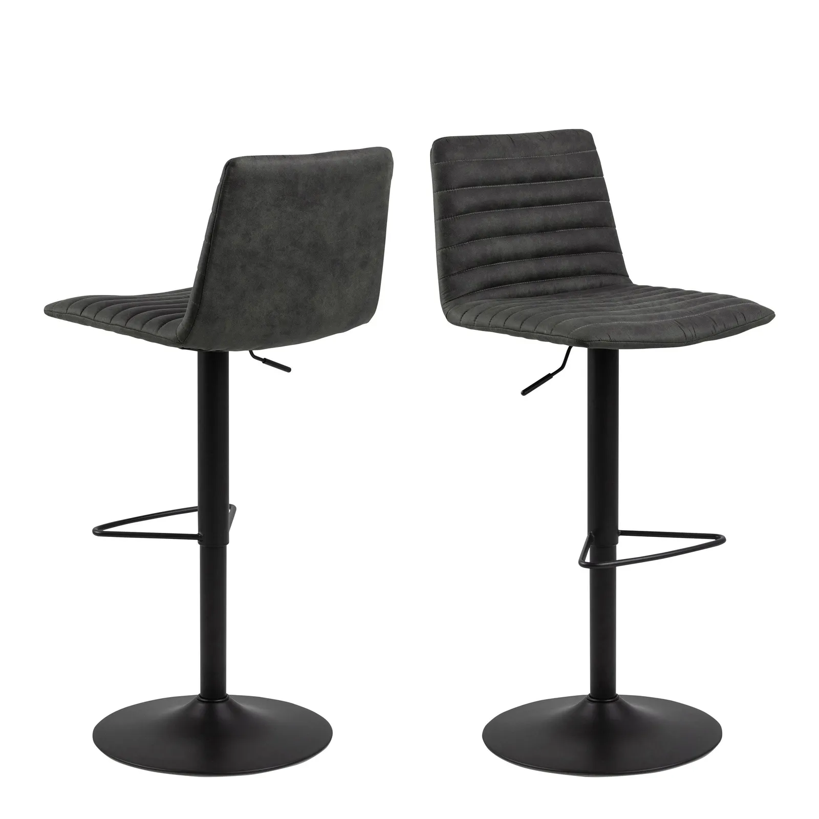 Furniture To Go Kimmy Bar Stool in Grey Fabic Set of 2