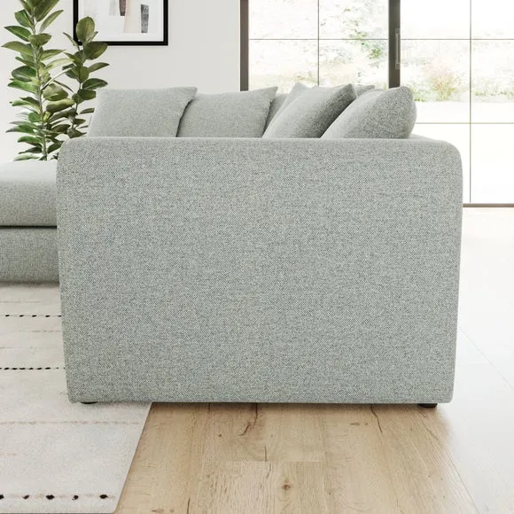 Blake Basket Weave Texture Corner Chaise Sofa 2