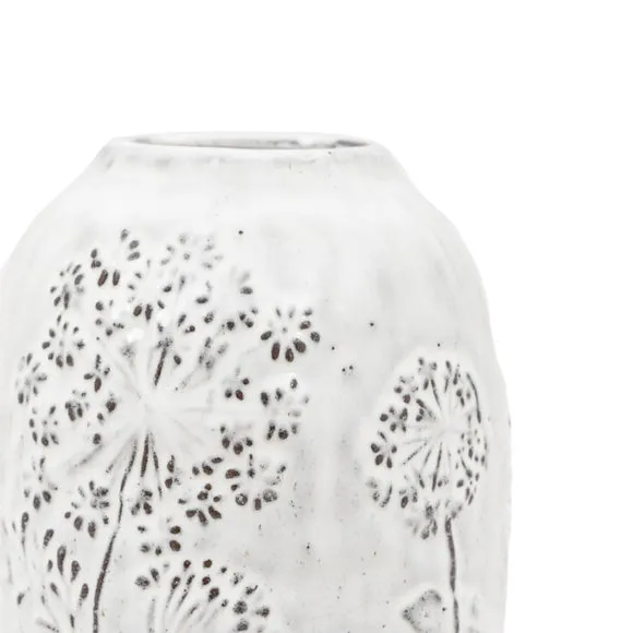 Cedar & Sage Meadow Embossed Ceramic Stone Vase 4