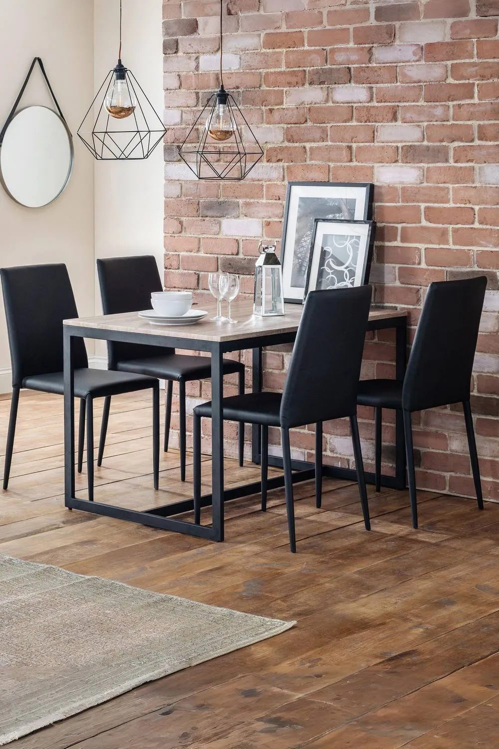 Julian Bowen Jazz Fully Upholstered Stacking Dining Chair (Set of 4) in Black 2