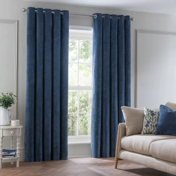 Alayna Chenille Eyelet Curtains (Blackout Available) 2