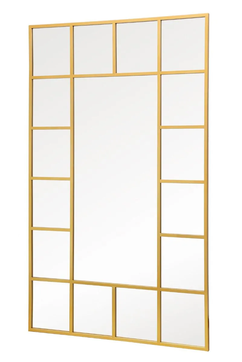 MirrorOutlet Gold Modern Wall & Leaner Garden Mirror 79"x 47" 200x120cm 4
