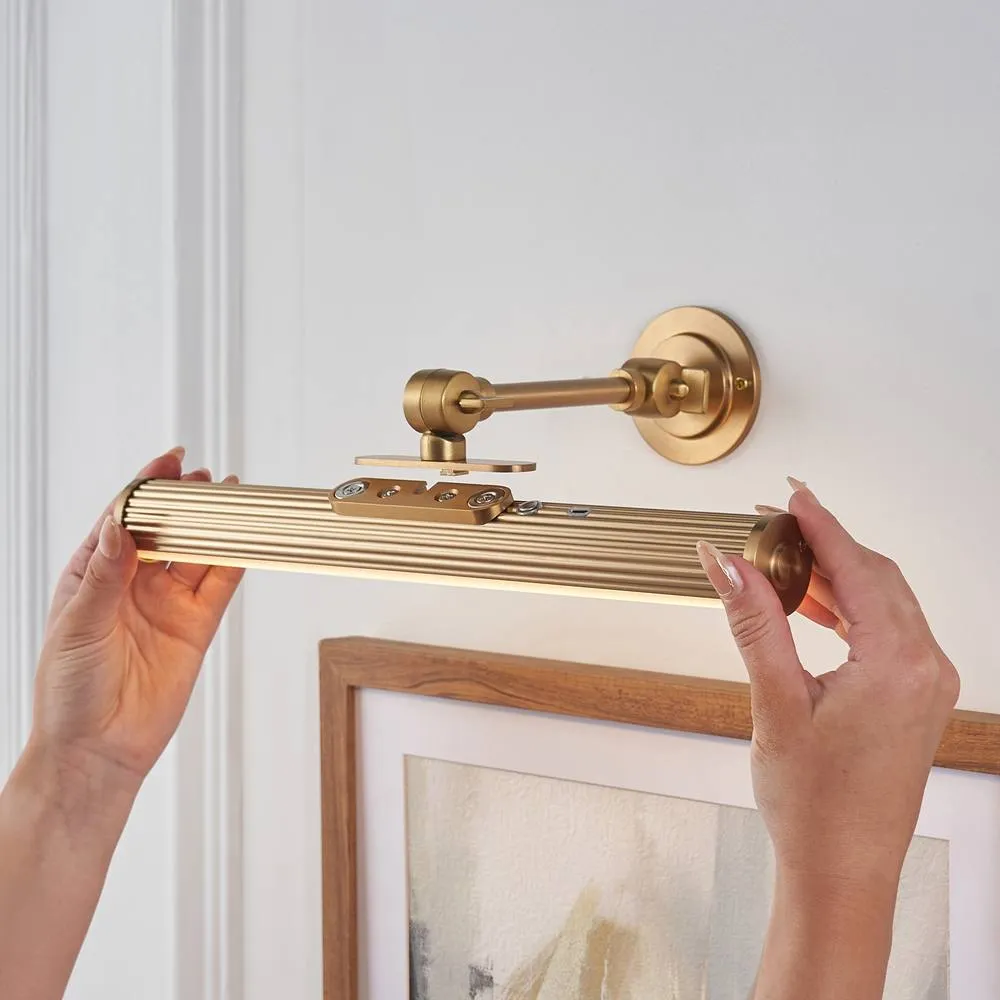 Netlighting Cirali Rechargeable Picture Light Warm Brass Frosted Pc in Gold 6