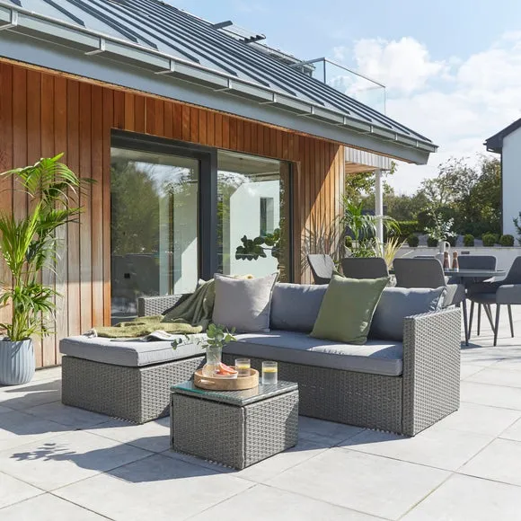 Malta Rattan Garden Sofa Lounger Set