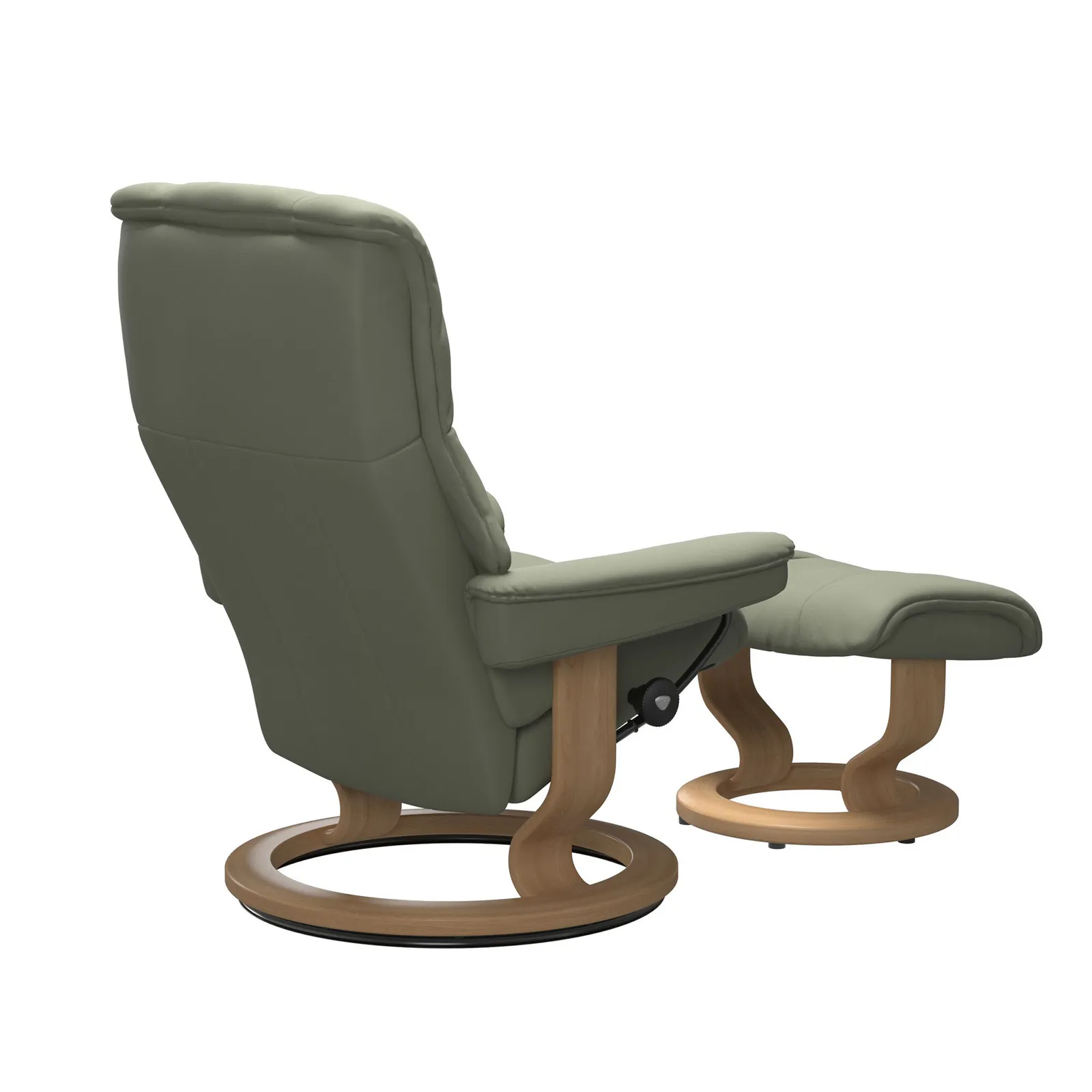 Stressless Mayfair Small Classic Recliner Chair & Footstool Leather | Barker & Stonehouse 3