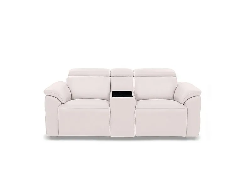 Dolomite 2 Seater Leather Power Recliner Sofa with Power Headrests and Console