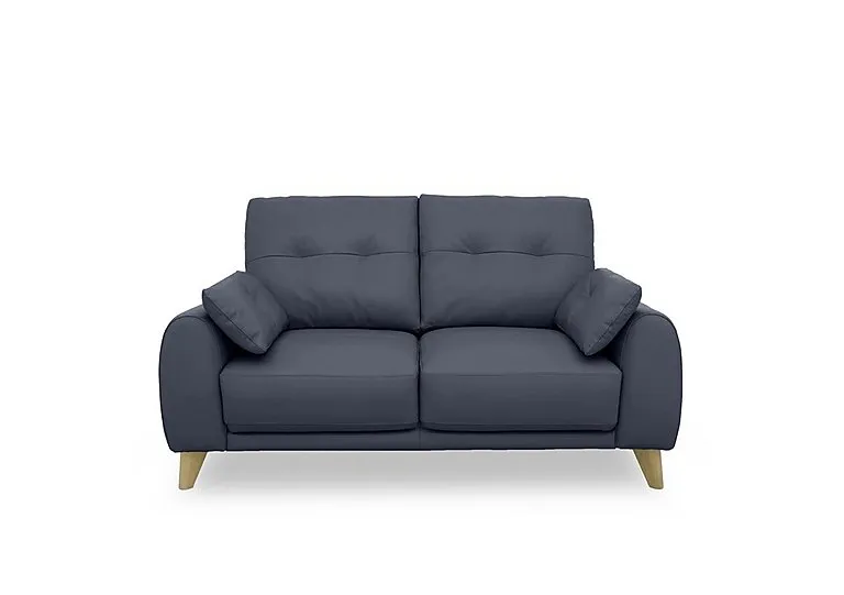 Malmo Leather 2 Seater Sofa - BV Ocean Blue
