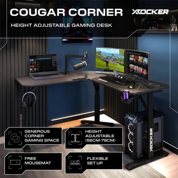 X Rocker Cougar Corner Gaming Desk 2