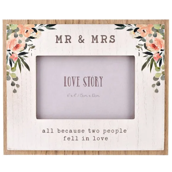 Love Story Mr & Mrs Photo Frame