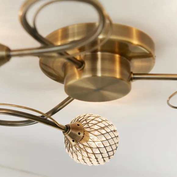 Vogue Malden 3 Light Flush Ceiling Light 4