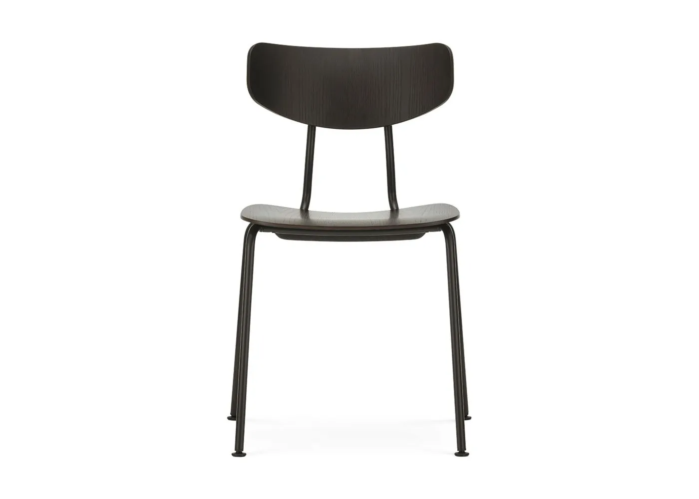 Vitra Moca Dining Chair Dark Oak Basic Dark Powder Coated Base 1