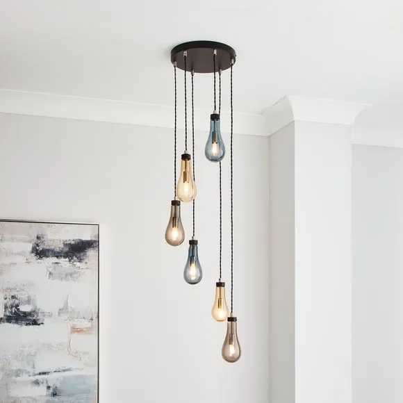 Verne Glass 6 Light Cluster Ceiling Light