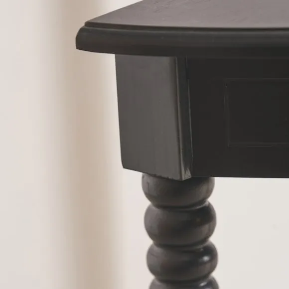 Heritage Half Moon Console Table, Black Pine 4