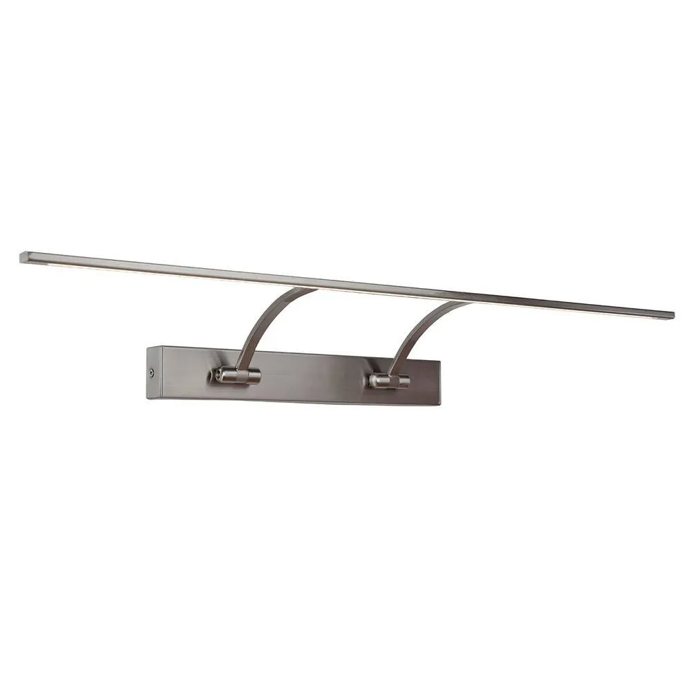 Netlighting Modern LED Wall Lamp Satin Nickel Warm White 3000K 945lm in Grey