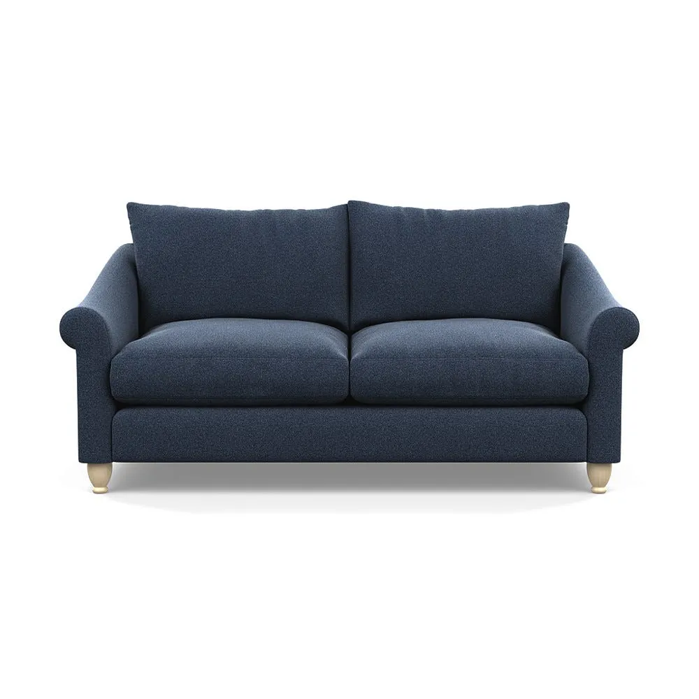 Heal's Devon 3 Seater Sofa Boucle Indigo Natural Feet