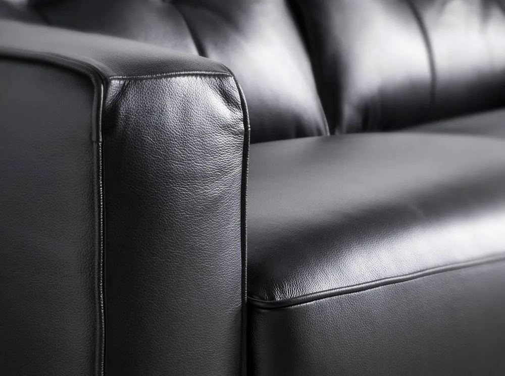 Angel Cerda Chester 3-Seater Sofa in Black Cowhide Leather 5
